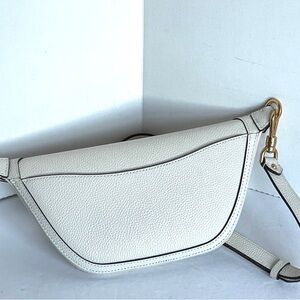 Kate Spade Gramercy Medium Belt Bag White Leather Adjustable Strap Fanny Pack